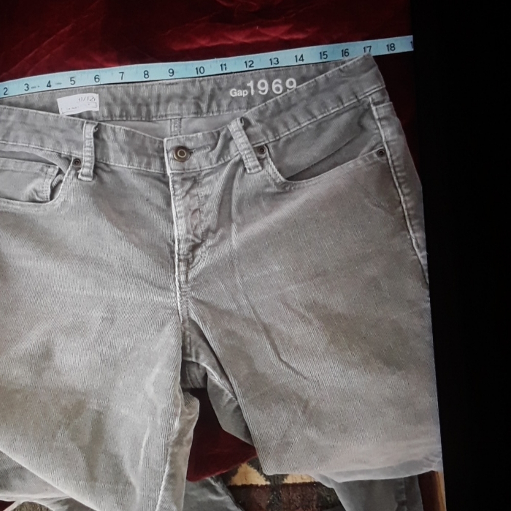 👖Gap CORDUROYS Skinny 1969 Grey Corduroy Jeans EPLVC